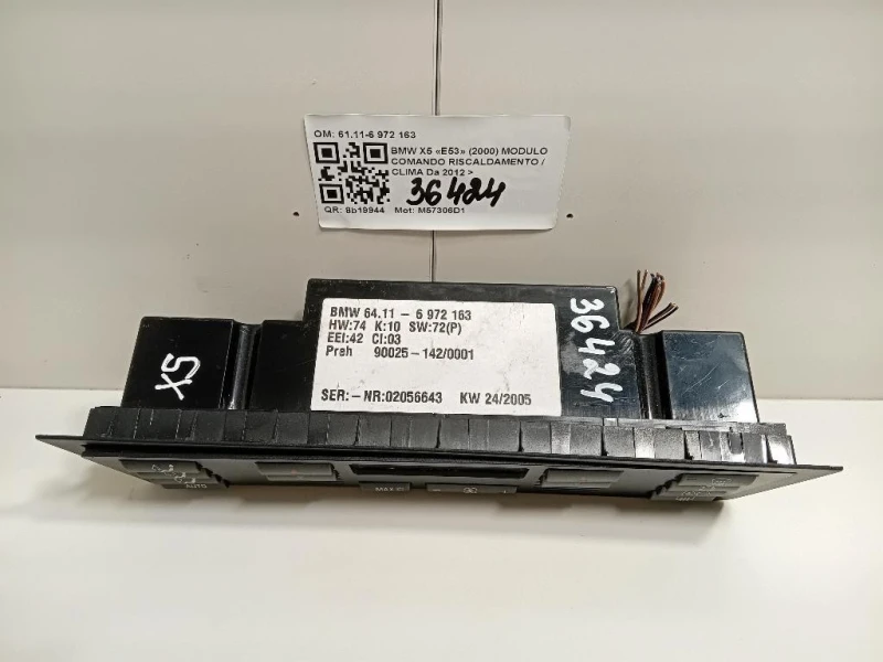 Modulo Comando Riscaldamento Clima 6411-6 972 163 Bmw X5 E53 2000