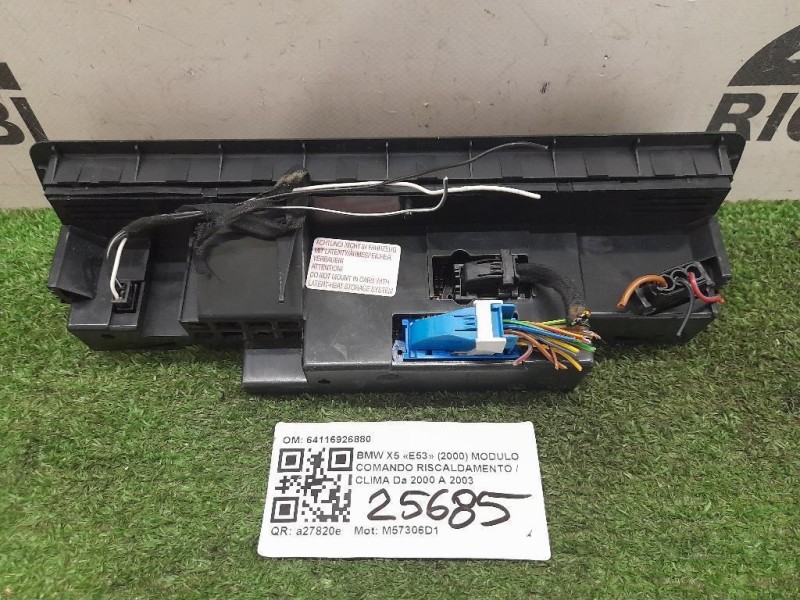 Modulo Comando Riscaldamento Clima 64116926880 Bmw X5 E53 2000