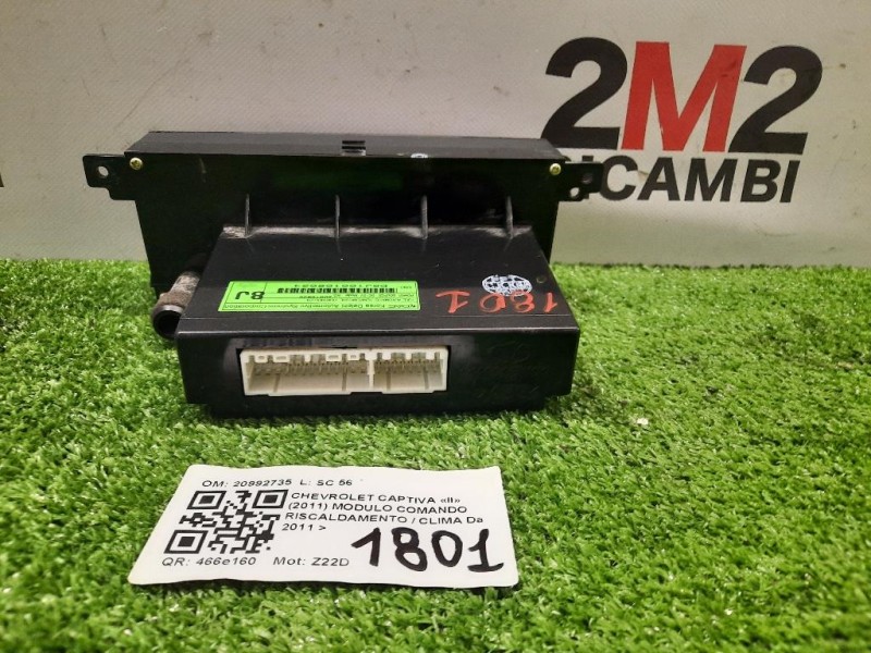Modulo Comando Riscaldamento Clima 20992735 Chevrolet Captiva II 2011