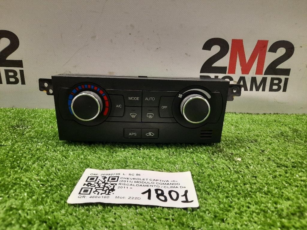 Modulo Comando Riscaldamento Clima 20992735 Chevrolet Captiva II 2011