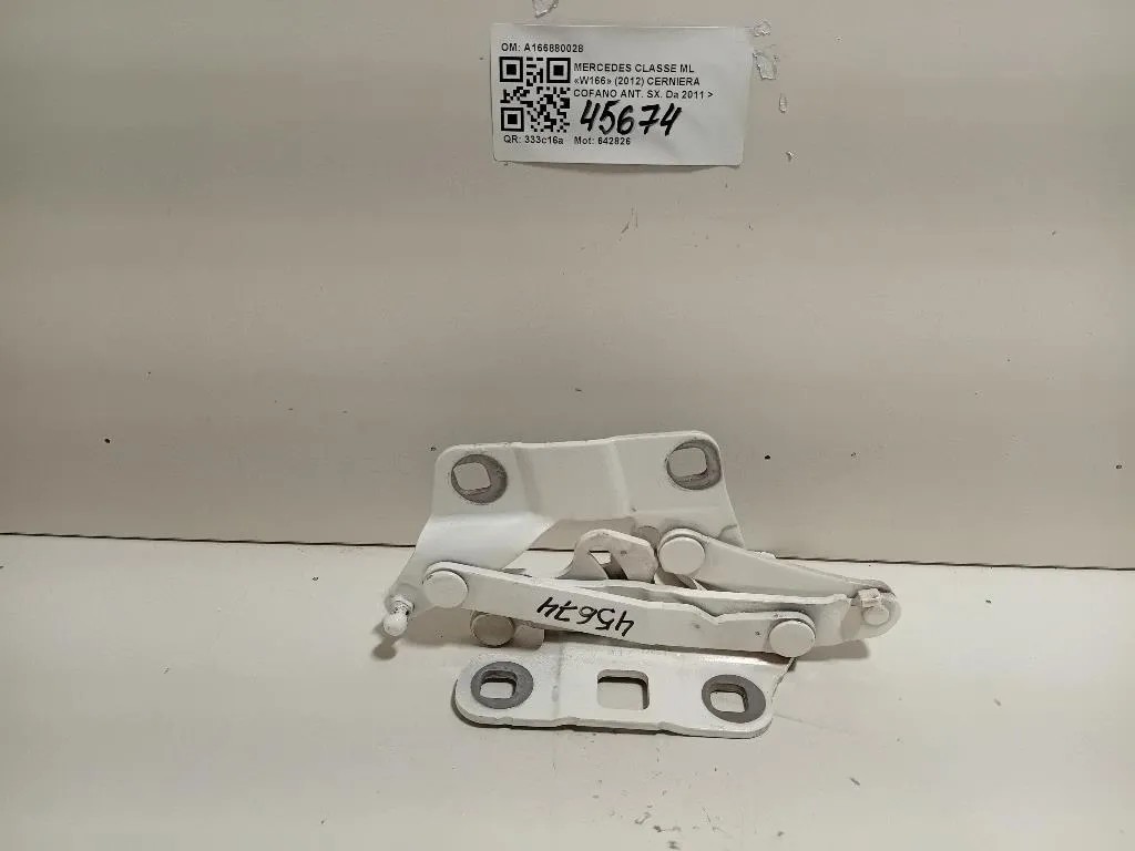Cerniera Cofano ANT SX A1668800028 Mercedes Classe ML W166 2012