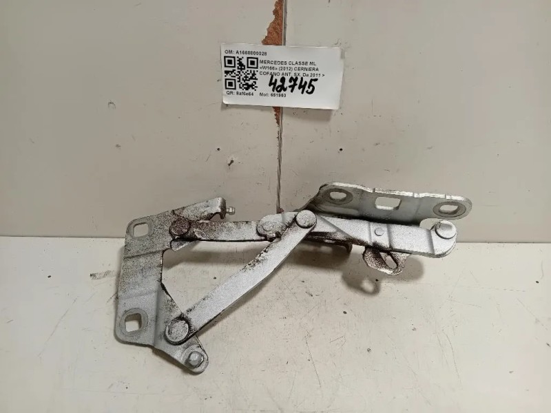 Cerniera Cofano ANT SX A1668800028 Mercedes Classe ML W166 2012
