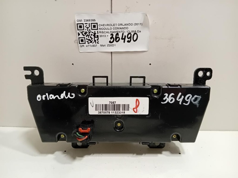Modulo Comando Riscaldamento Clima 3870578 Chevrolet Orlando 2011