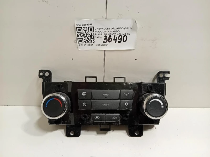 Modulo Comando Riscaldamento Clima 3870578 Chevrolet Orlando 2011