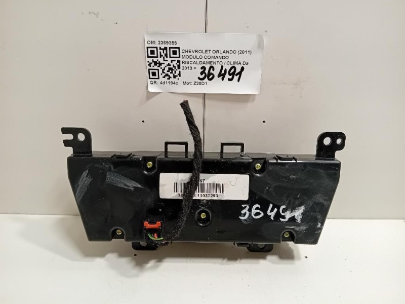 Modulo Comando Riscaldamento Clima 3870578 Chevrolet Orlando 2011