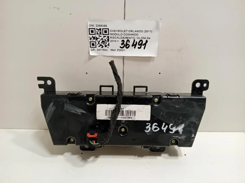 Modulo Comando Riscaldamento Clima 3870578 Chevrolet Orlando 2011