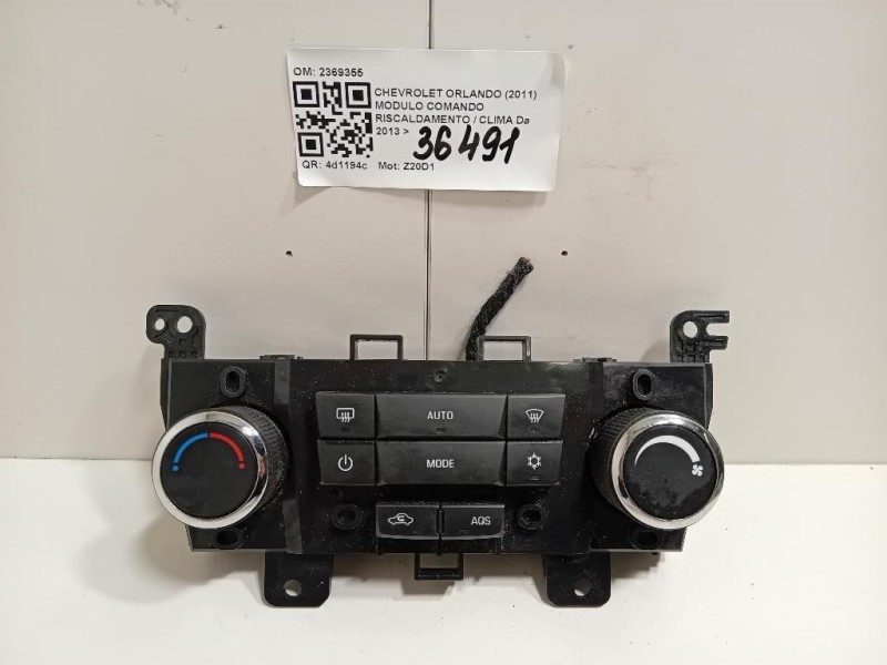 Modulo Comando Riscaldamento Clima 3870578 Chevrolet Orlando 2011