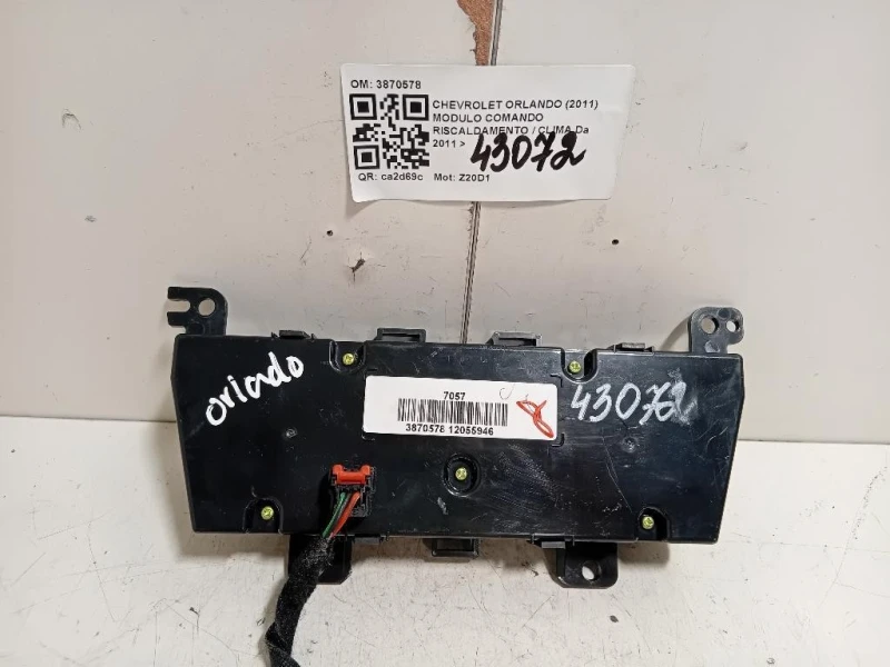 Modulo Comando Riscaldamento Clima 3870578 Chevrolet Orlando 2011