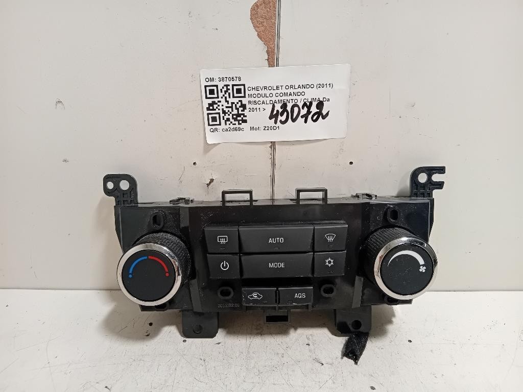 Modulo Comando Riscaldamento Clima 3870578 Chevrolet Orlando 2011