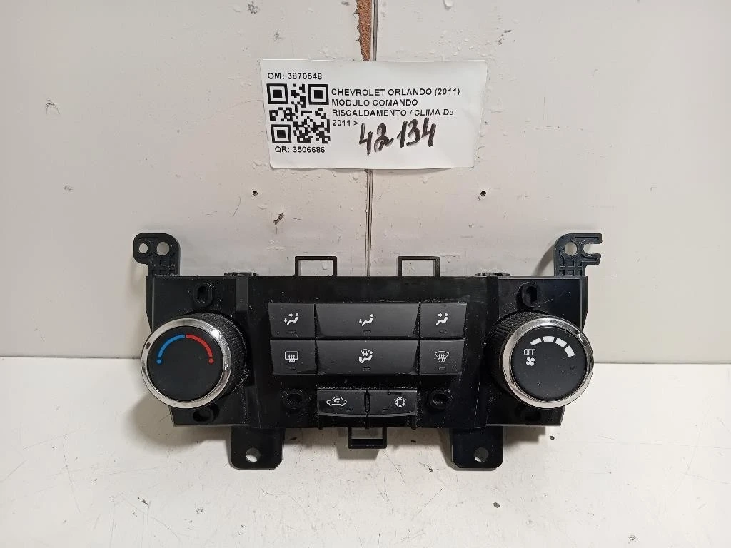 Modulo Comando Riscaldamento Clima 3870548 Chevrolet Orlando 2011