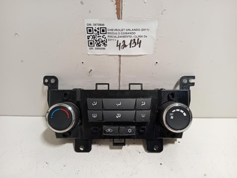 Modulo Comando Riscaldamento Clima 3870548 Chevrolet Orlando 2011