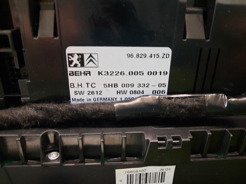 Modulo Comando Riscaldamento Clima 6452H7 BIZONA BLOCCO COMANDO CLIMATIZZAZIONE Citroen C5 III 2008