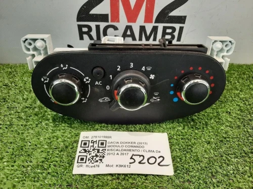 Modulo Comando Riscaldamento Clima 275101988R MODULO Dacia Dokker 2013