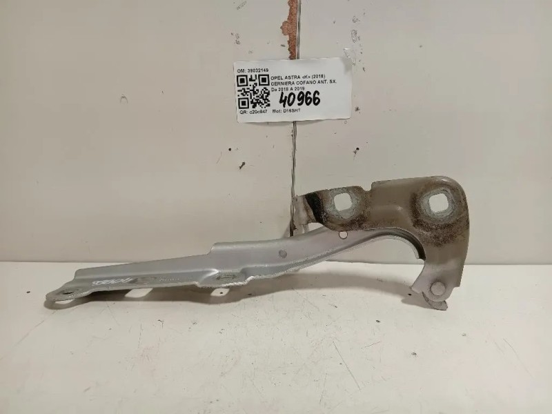 Cerniera Cofano ANT SX 39032149 Opel Astra K 2016