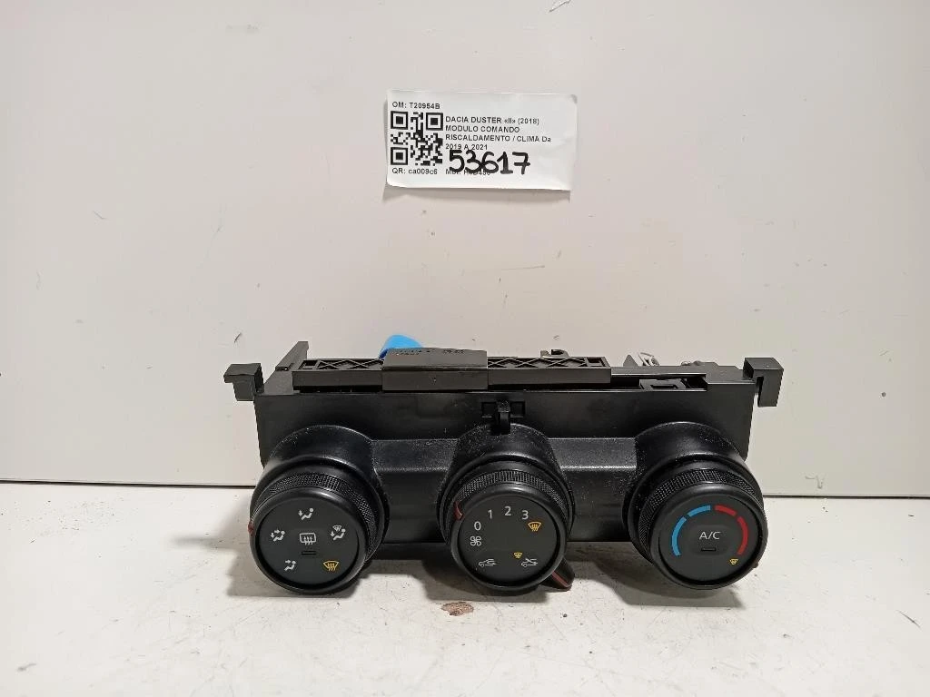 Modulo Comando Riscaldamento Clima T20954B Dacia Duster II 2018