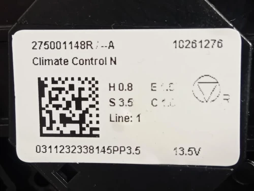 Modulo Comando Riscaldamento Clima 275001148R283E83332R Dacia Duster II 2021