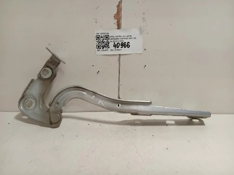 Cerniera Cofano ANT SX 39032149 Opel Astra K 2016