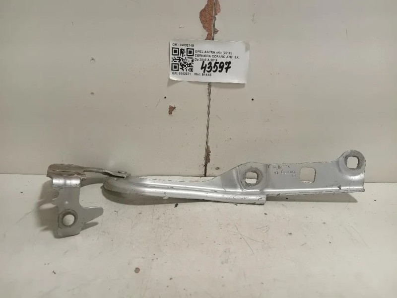 Cerniera Cofano ANT SX 39032149 Opel Astra K 2016