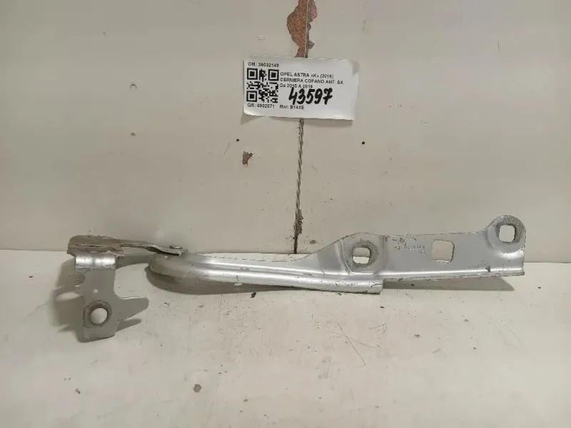 Cerniera Cofano ANT SX 39032149 Opel Astra K 2016