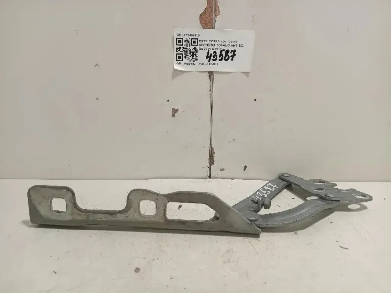 Cerniera Cofano ANT SX 473499010 Opel Corsa D 2011