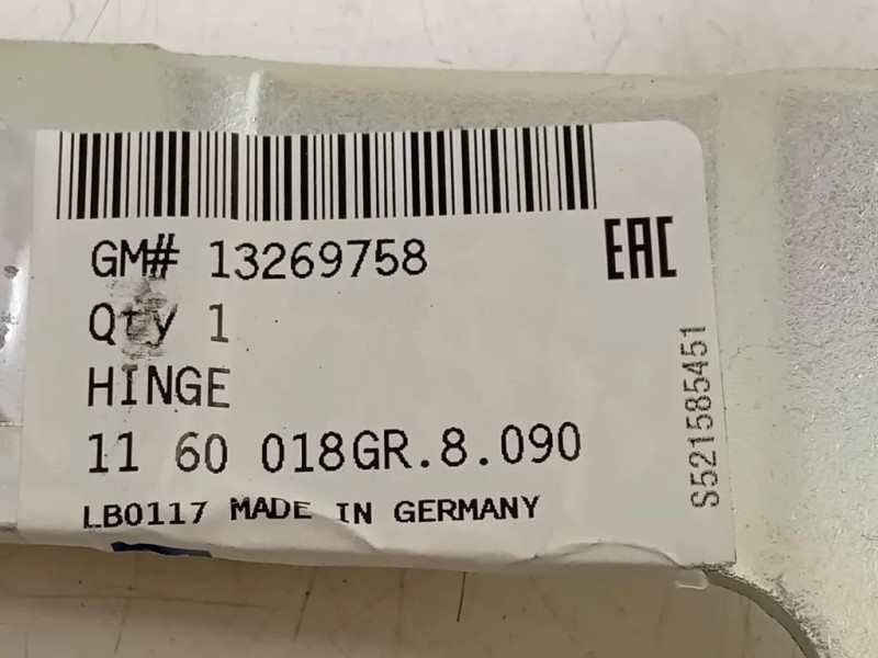 Cerniera Cofano ANT SX 13269758 Opel Meriva B 2014