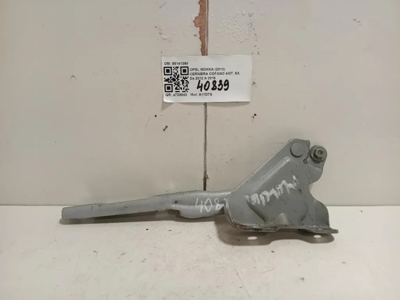 Cerniera Cofano ANT SX 95141368 Opel Mokka 2013