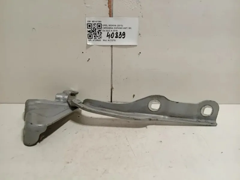 Cerniera Cofano ANT SX 95141368 Opel Mokka 2013