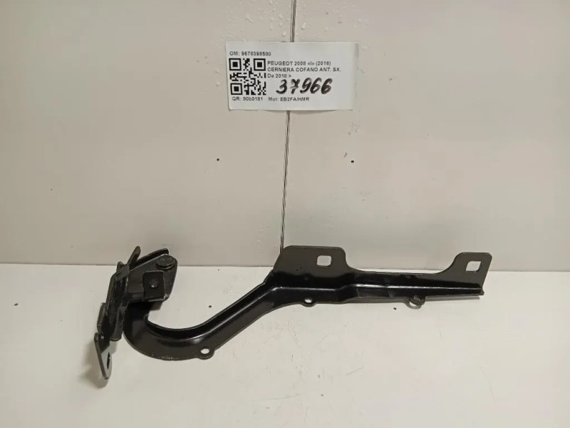 Cerniera Cofano ANT SX 9678389580 Peugeot 2008 I 2016