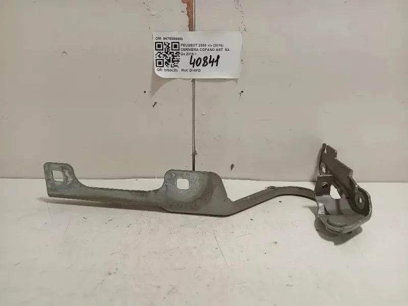 Cerniera Cofano ANT SX 9678389580 Peugeot 2008 I 2016