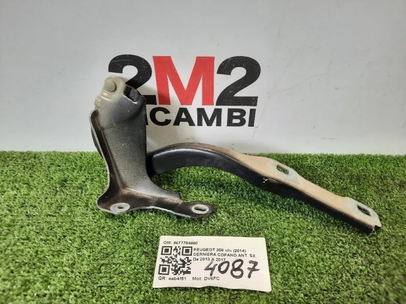 Cerniera Cofano ANT SX 9677784880 Peugeot 308 II 2014