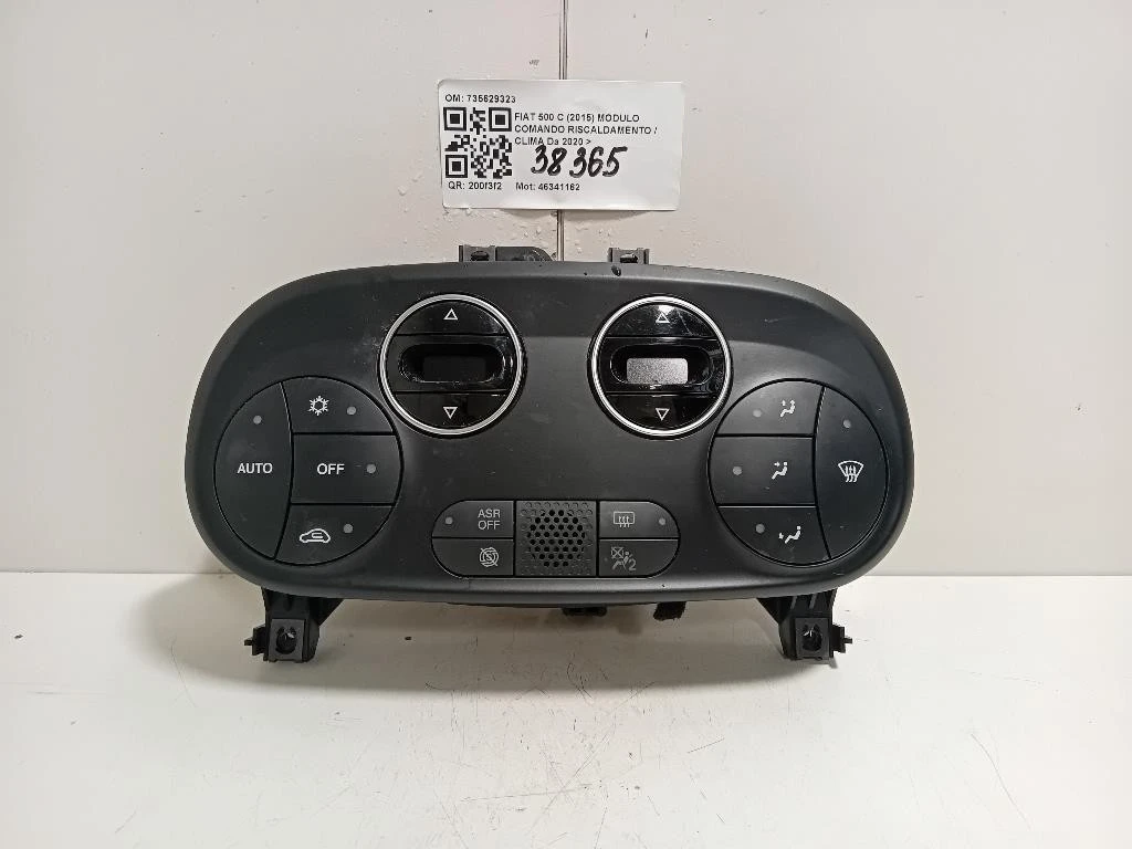 Modulo Comando Riscaldamento Clima 735629323 Fiat 500 C 2015
