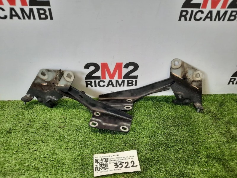 Cerniera Cofano ANT SX 654010020R Renault Mégane III 2009