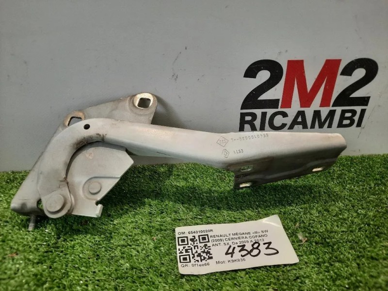Cerniera Cofano ANT SX 654010020R Renault Mégane III SW 2009