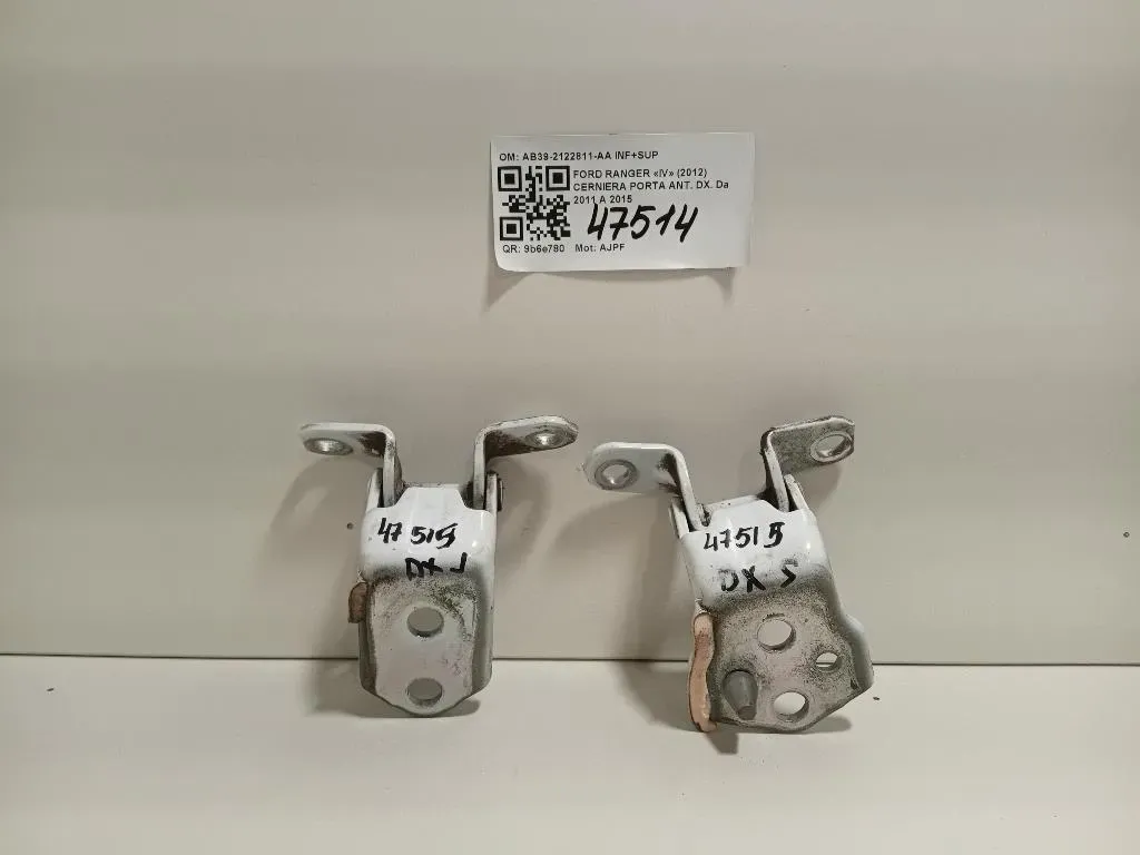Cerniera Porta ANT DX AB39-2122811-AA INF+SUP Ford Ranger IV 2012