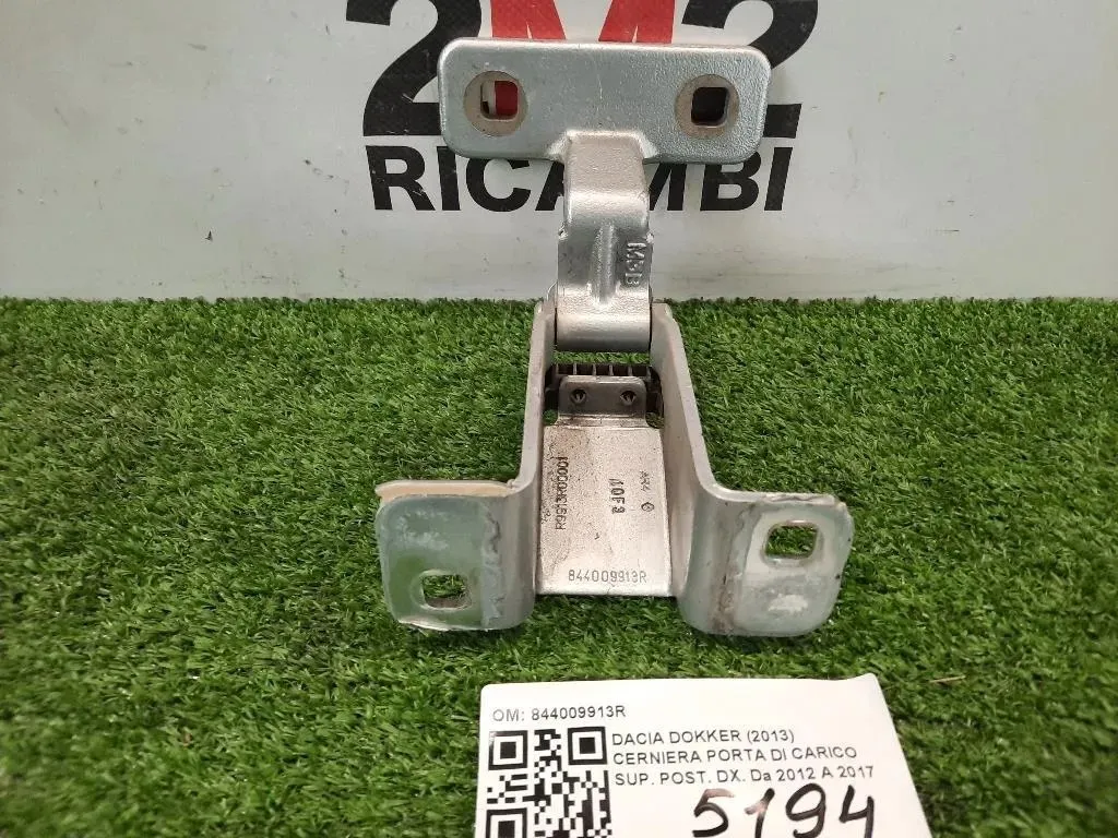 Cerniera Porta DI Carico SUP POST DX 844009913R Dacia Dokker 2013