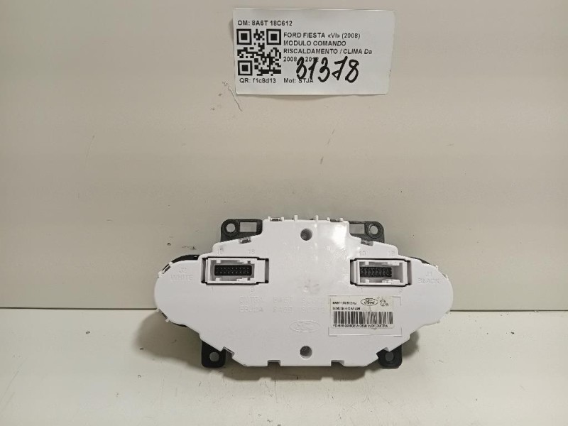 Modulo Comando Riscaldamento Clima 8A6T 18C612 Ford Fiesta VI 2008