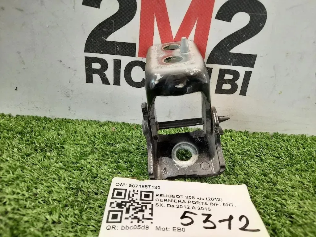 Cerniera Porta INF ANT SX 9671887180 Peugeot 208 I 2012