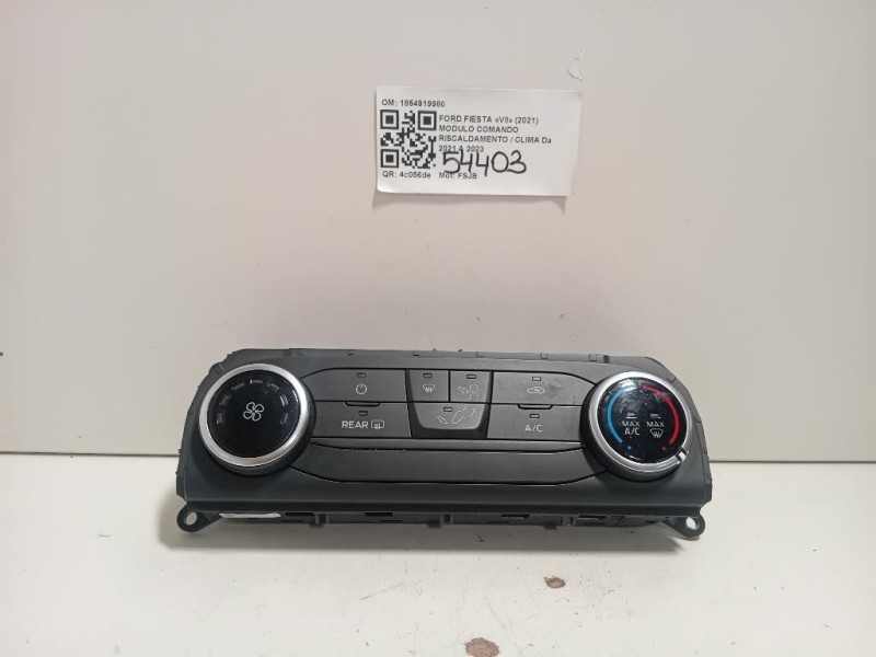 Modulo Comando Riscaldamento Clima 1854919980 Ford Fiesta VII 2021