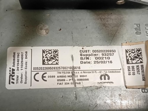 Air-bag Passeggero 519446610 Fiat 500L 2013