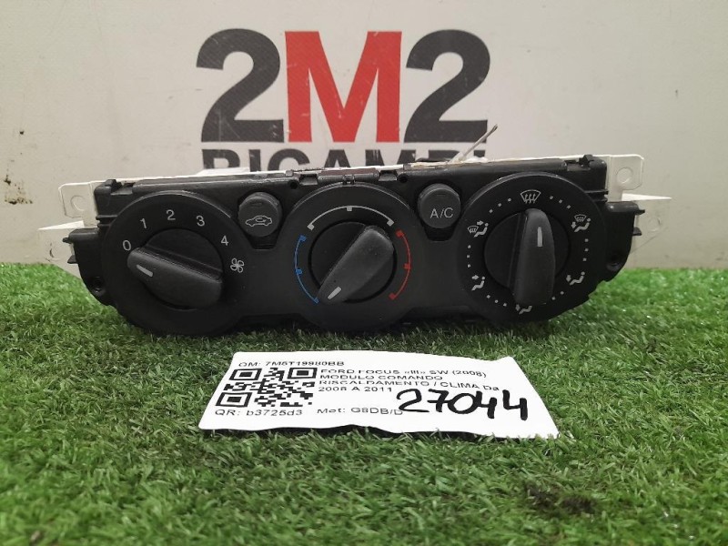 Modulo Comando Riscaldamento Clima 7M5T19980BB Ford Focus III SW 2008