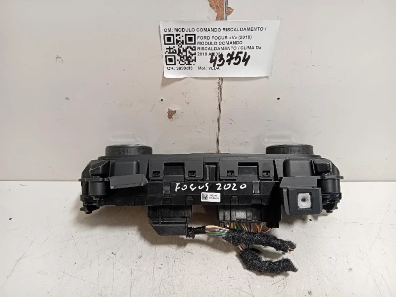 Modulo Comando Riscaldamento Clima JX7T18C612DD Ford Focus V 2018