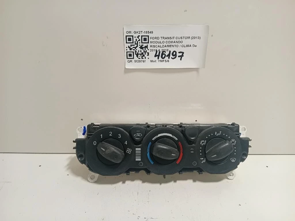 Modulo Comando Riscaldamento Clima GK2T-18549 Ford Transit Custom I 2013