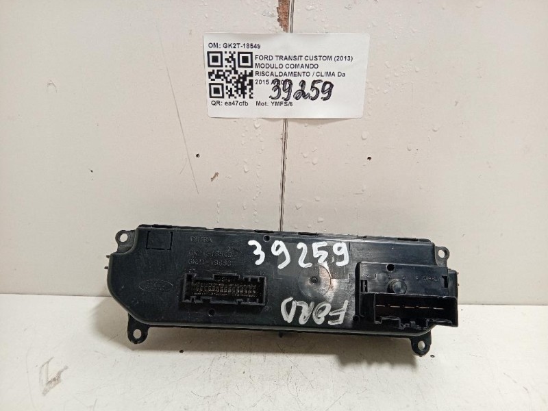 Modulo Comando Riscaldamento Clima GK2T-18549 Ford Transit Custom I 2013