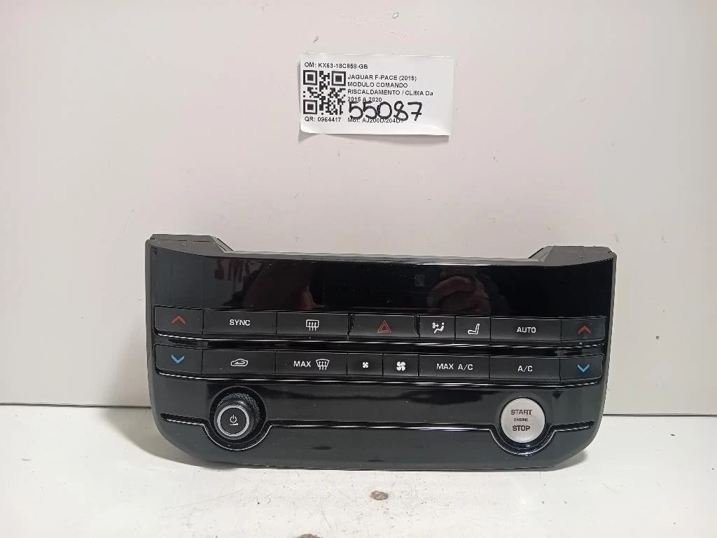 Modulo Comando Riscaldamento Clima KX63-18C858-GB Jaguar F-pace 2015