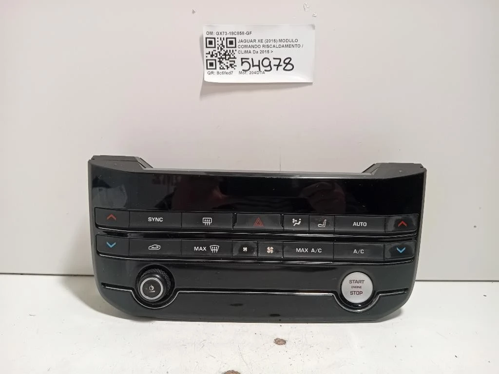 Modulo Comando Riscaldamento Clima GX73-18C858-GF Jaguar XE 2015