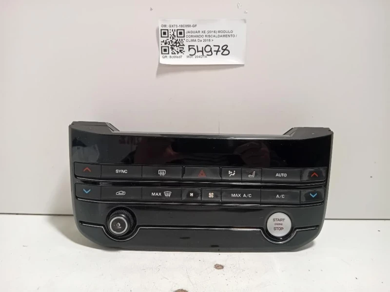 Modulo Comando Riscaldamento Clima GX73-18C858-GF Jaguar XE 2015