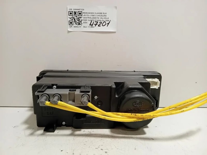 Chiusura Centralizzata Valvola PER Vuoto Daria 1708000848 CHIUSURA CENTRALIZZATA PORTA ANTIFURTO Mercedes Classe SLK R170 1997