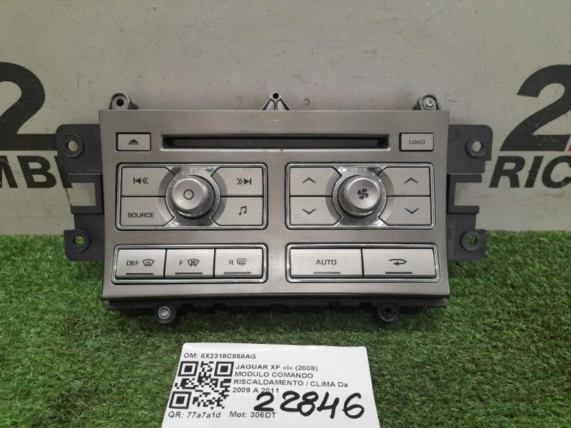 Modulo Comando Riscaldamento Clima 8X2318C858AG Jaguar XF I 2008