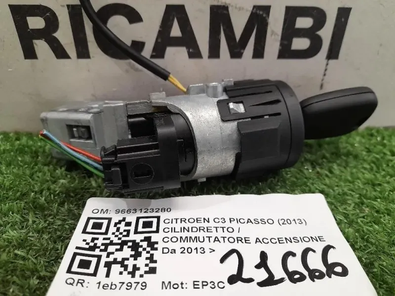 Cilindretto Commutatore Accensione 9663123280 Citroen C3 Picasso 2013