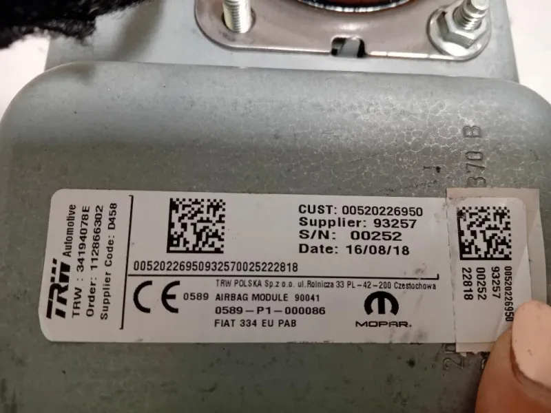 Air-bag Passeggero 00520226950 Fiat 500X 2018